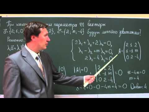 Линейная зависимость векторов