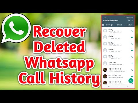 How to Recover Deleted Whatsapp Call History - Whatsapp Deleted Call History Recovery