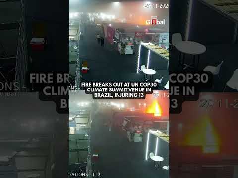 #Surveillancefootage captured chaos as Fire broke out at the #Belemsummitvenue on Thursday | #shorts