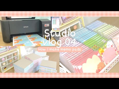Studio vlog 04 | How I make memo pad ♡̶🩰 𓂂