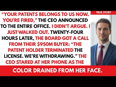 “They Fired Me and Claimed My Patents — The $950M Deal Collapsed Overnight.”