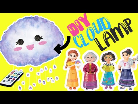 Disney Encanto DIY Pepa's Cloud Lamp Craft Tutorial! Mirabel, Luisa, Alma, Isabella