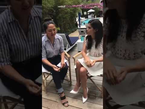 Sara Sampaio - Moroccanoil Facebook live with Elle Magazine (6/7/17)