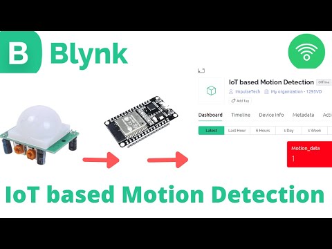 IoT based Motion detection using ESP32 & Blynk IoT | IoT based security Projects #iot @blynk