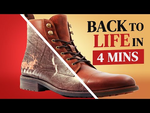Ultimate Guide To Restoring Leather Boots // Back To Life In 4 Mins