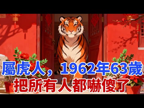 1962年屬虎人，壬寅年生今年63歲 ，1962年屬虎人性格特點太驚人，把所有人都嚇傻了！表面溫和，實則內藏鋒芒，你的命運全被這個性格影響！#生肖虎 #屬虎 #生肖虎運勢 #生肖虎運程
