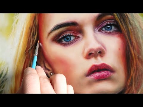 OIL PAINTING TECHNIQUE TO REALISM : "Amy" in bright summertime colors