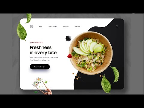 Create A Food Website Design using HTML and CSS only