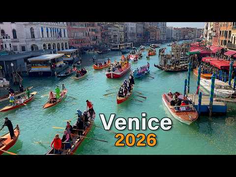 Venice Carnival 2026 Opening Parade on the Grand Canal