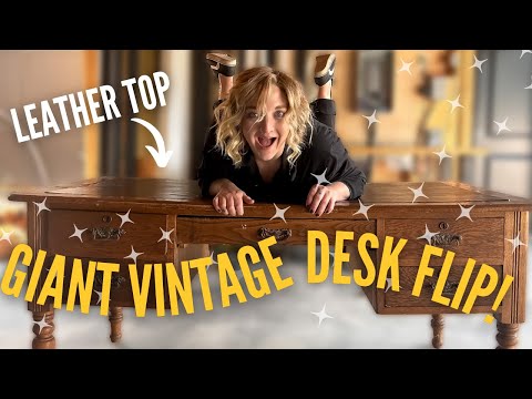 *SURPRISE REVEAL* Flipping a vintage desk for an entrepreneur's office!