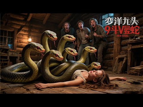 美女被变异九头蛇紧紧缠住,同伴见到后惊呆了!#变异九头蛇 #惊悚 #怪兽 #灾难 #电影 #movie #电影派对 #snake #大蛇