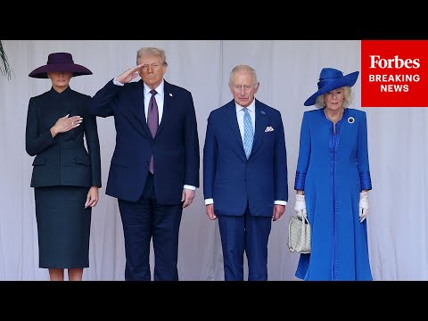 JUST IN: Arrival Ceremony Held For Trump And Melania At Windsor Castle By The British Royal Family