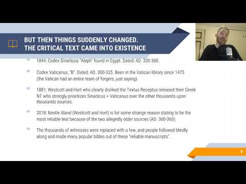 Proof that the Textus Receptus & Traditional Text preceeds the Critical Text (Westcott & Hort)!