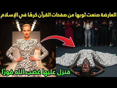 العارضة صنعت ثوبها من صفحات القرآن كرهًا في الإسلام |  فنزل عليها غضب الله فورًا