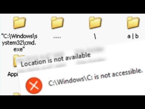 Creating files with bad names in Windows