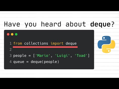 A Very Fast And Memory Efficient Alternative To Python Lists (Deque)