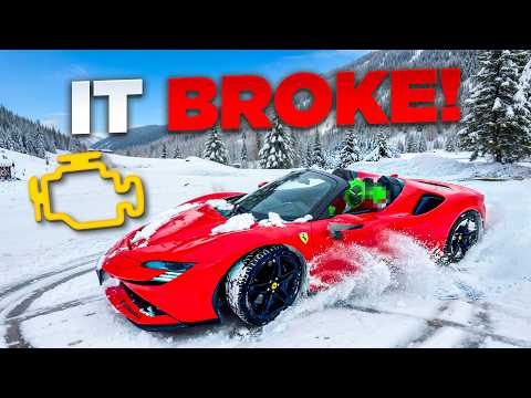 500.000€ Ferrari SF90 vs DEEP SNOW! (Gone Wrong)