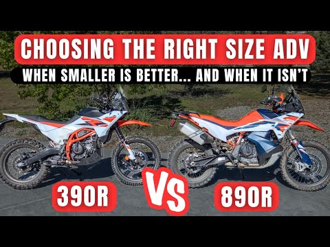 KTM 390 Adventure R vs. 890 Adventure R | Head to Head Comparison Test