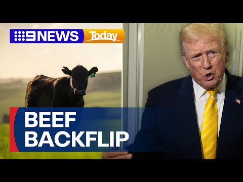 Trump removes tariffs on beef | 9 News Australia