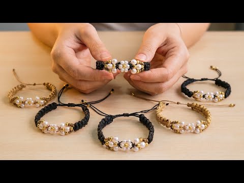 Don't throw away your beads! It's so easy! Make it with just a few beads 💎 | Thread Art 