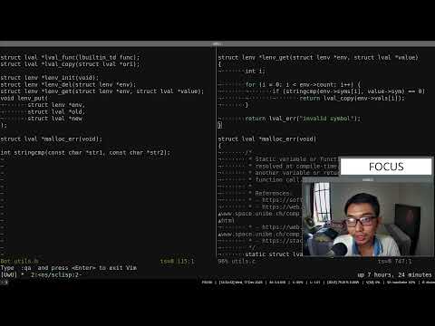 Study with me: learn C programming language by building our own lisp (Part 92)