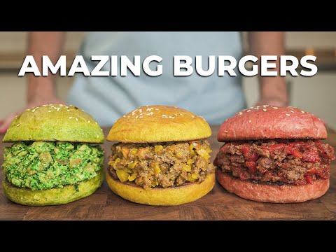 I prepared 3 super burgers with unusual fillings!