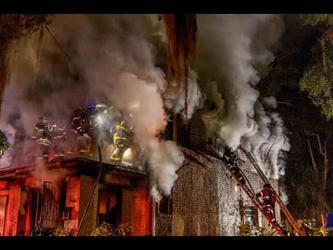 Jacksonville Fire Rescue Department battle older, stubborn, two story house