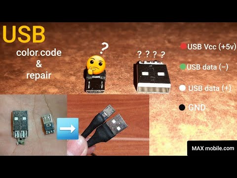 How to repair USB cable/color code connections