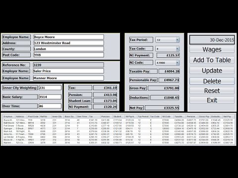 How to Create Payroll Management Systems with JTable in Java NetBeans Full Tutorial