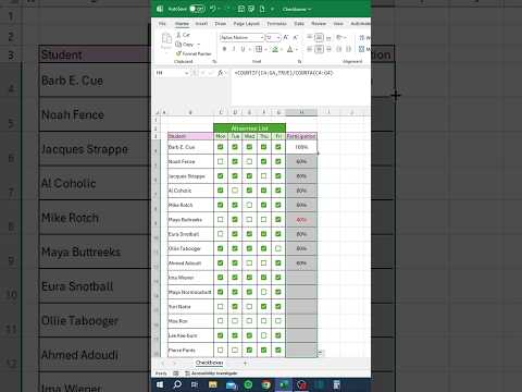 Checkboxes in Excel‼️ #excel #exceltips #exceltutorial