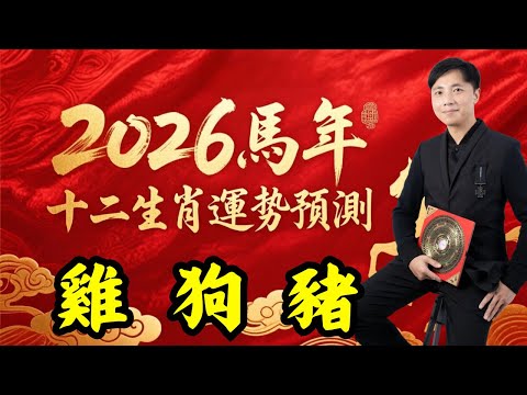 2026馬年十二生肖運程｜(雞、狗、豬)｜馬年愛情運、財運、事業運、健康指數｜屬雞有正桃花人緣旺｜甚麼生肖暗中有貴人幫助？有太歲三合運氣爆燈｜立春攝太歲禁忌｜澳門森寶師傅｜(中文字幕)
