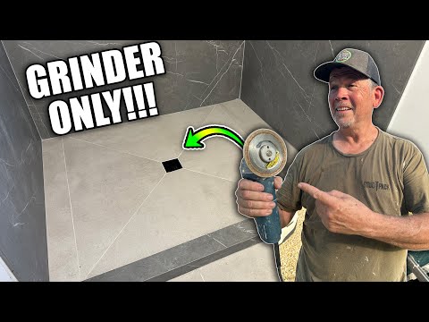 Cutting MASSIVE 24x48in Tile with ONLY a Grinder...Anyone Can Do This