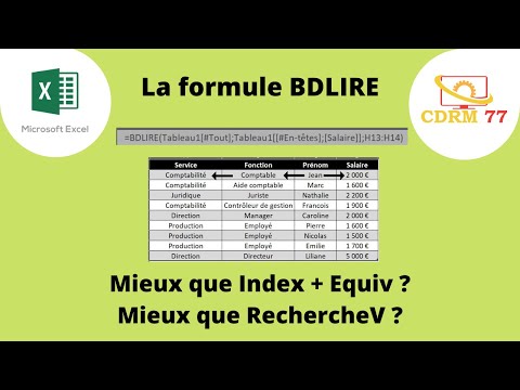 Excel - La formule BDLIRE - Mieux que Index + Equiv et RechercheV ?