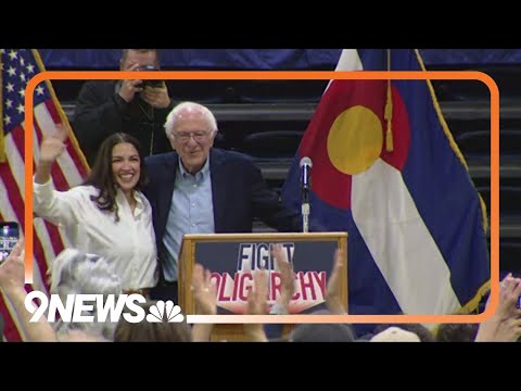 Bernie Sanders and Alexandria Ocasio-Cortez speak at 'Fighting Oligarchy' rally in Greeley