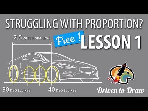 FREE LESSON! DRAWING CARS IN PERSPECTIVE: SETTING UP YOUR PROPORTIONS