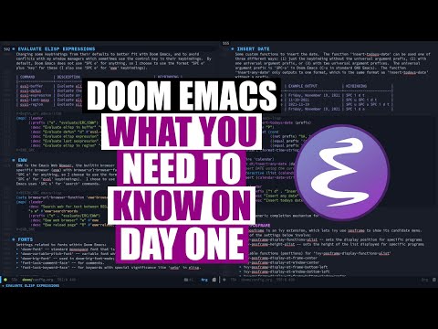 Doom Emacs On Day One (Learn These Things FIRST!)