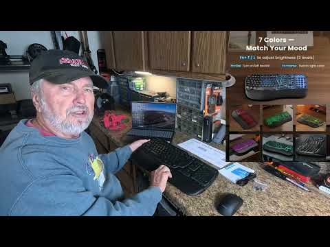 Sablute Ergonomic Wireless Keyboard and Mouse and lighting display