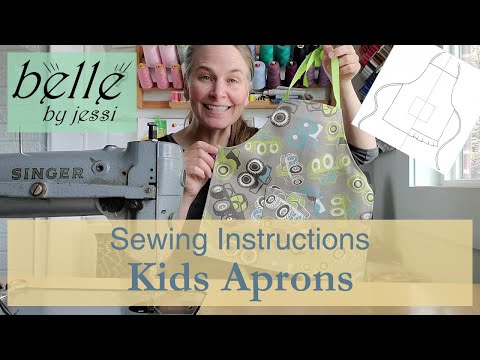 Sewing Instructions - Kid's Apron (Straight Bottom)