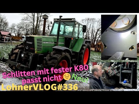 LohnerVLOG#336 Neuer Scharmüller Schlitten mit K80 am Fendt 614 LSA passt seit Jahren nicht, warum?