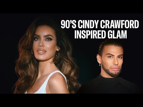 Cindy Crawford-Inspired 90s Glam on Sarah Stage | Bronzy Eyes, Soft Sculpt, Iconic Nude Lip