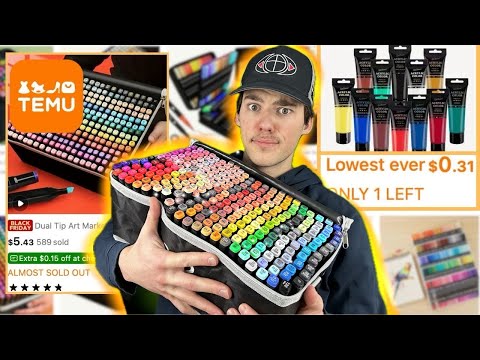 Making art with ONLY TEMU art supplies!