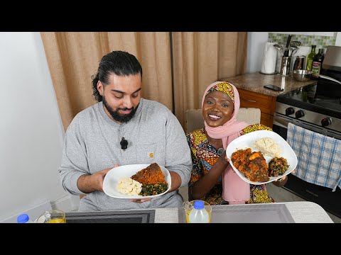 Husband Tries Kenyan Ugali And Fish In Canada