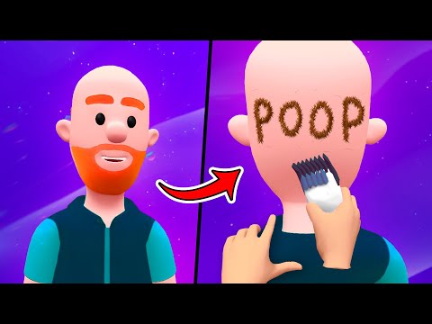 I Shaved TERRIBLE Words Into Peoples HAIR! - Shave & Stuff VR