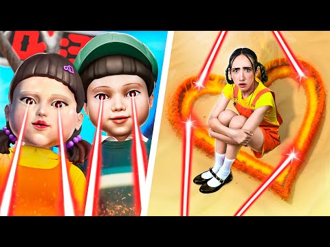 Ich wurde von der SQUID GAME PUPPE adoptiert / Squid Game im echten Leben!