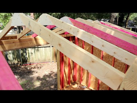 How to build a shed. (Cut and assemble Roof Rafters)| Paulstoolbox