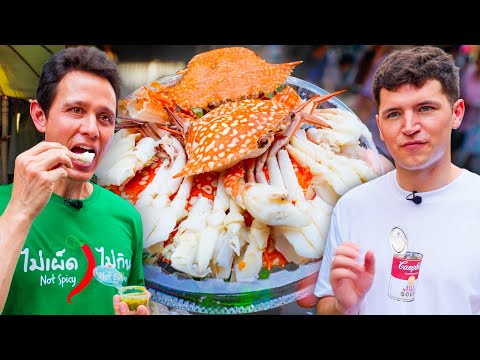 Thai Street Food - $1 FOOD at Traditional Market in Bangkok!! (ft. Nick DiGiovanni)