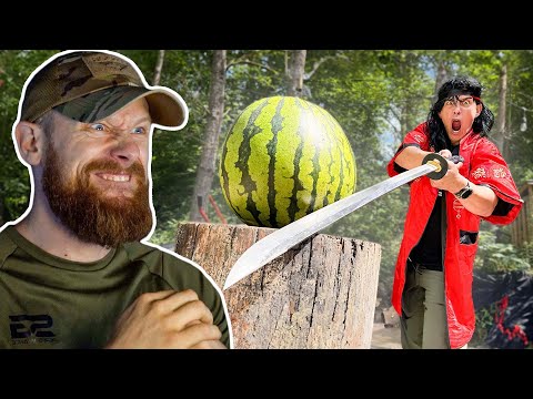 ECHTES KATANA-SCHWERT?! - So schlägt es sich in MATTINS Härtetest | Fritz Meinecke reagiert