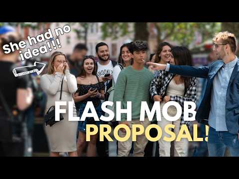 Sweetest Flash Mob Proposal... Pregnant Girlfriend had NO IDEA!!! ☀️🥹