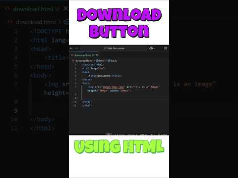 Download button using Anchor Tag ✅ | HTML | #shorts
