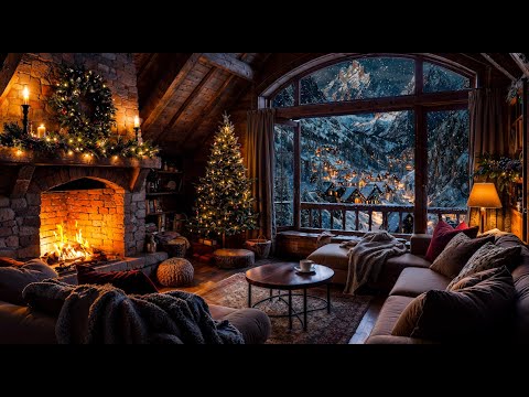 🔥 Enchanted Christmas Cabin ❄ Cozy Fireplace Ambience for Sleep, Relaxation & Holiday Magic